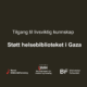 svart bakgrunn med teksten støtt helsebiblioteket i gaza.