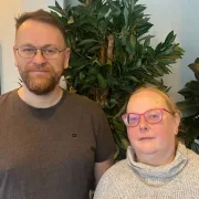 portrett av jørgen betten og edith irene vevang. foto