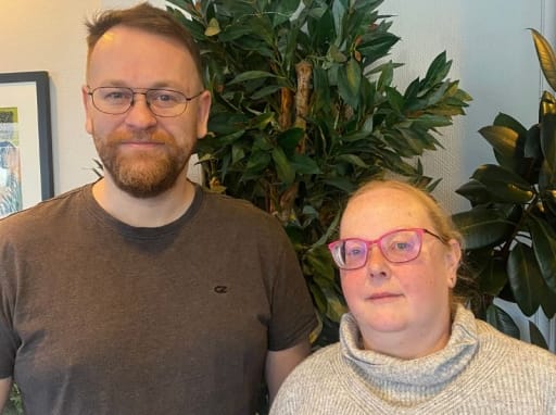 portrett av jørgen betten og edith irene vevang. foto